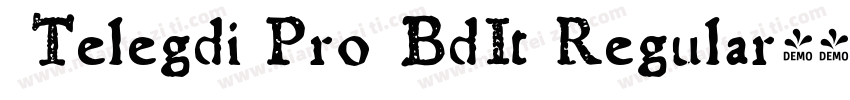 Telegdi Pro BdIt Regular字体转换